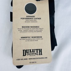 Duluth Trading Co Durahog Framer Work Gloves XL Leather Abrasion Resistant NEW