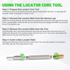 US Dental Locator Core Tool 3-in-1 Insertion Removal Driver Zest Locator Legacy
