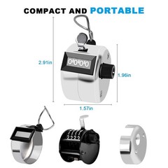 4 Digit Metal Hand Tally Counter Pitch Mechanical Counter Machine Handheld