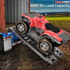 60”x12” Aluminum Trailer Ramps 6000LBS Car Trailer Truck Hook End 2 Ramps US