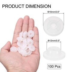 100Pcs 12mm/0.5″ Vials Rubber Stoppers Mushroom Silicone Bottle Stopper White
