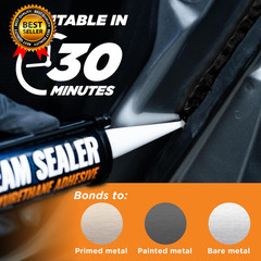 Black 2Pack Professional Automotive Seam Sealer Paintable Quick-Set Polyurethane