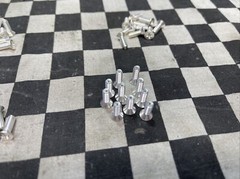 Vented Flat head Phillips screw 8-32 X 3/8″ long silver plated LOT OF 289#1325W8