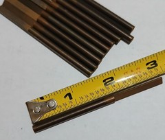 75W25Cu Copper Tungsten EDM Electrodes Lot (10) blade Sinker EDM 75 W Cu 25