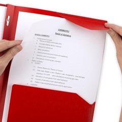 2-Pocket Folder, Plastic Folder with Stay-Put Tabs and Prong Fasteners, Holds…