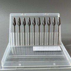 10X Dental Lab Polishing Bur Drills Tungsten Steel Carbide Cutter Burs 2.35MM L6