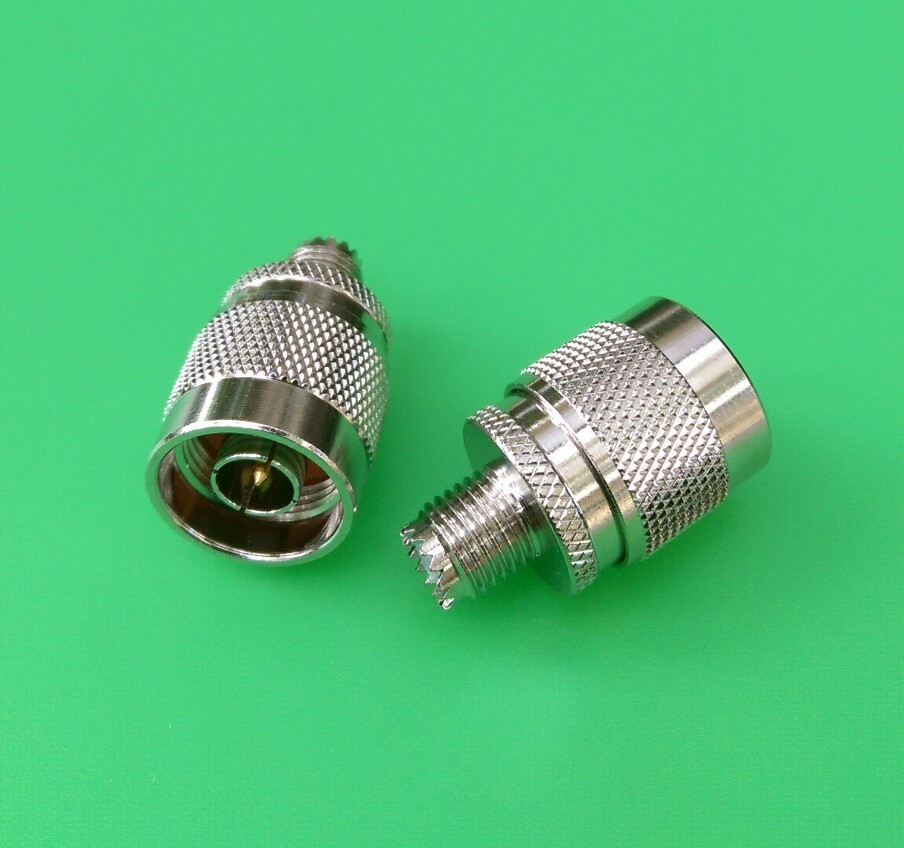 (2 PCS) Mini UHF Female to N Male Connector – USA Seller