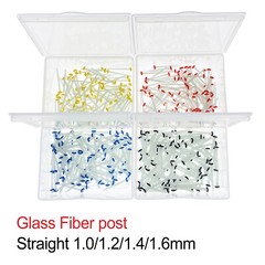 100 Pcs Dental Endo Quartz Fiber Post Straight/Screw Restorative Posts 1.0-1.8mm