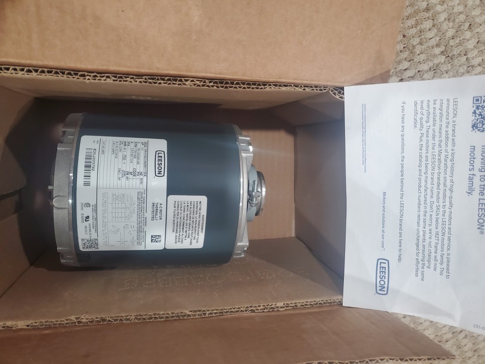 LEESON Carbonator PUMP MoTor #5KH32GNB811X 1/3HP 120/240V, 1725 RPM, 48Y NEW !!!
