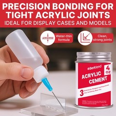 Acrylic Bonding Cement with Applicator Bottle 4 oz, 4 fluid ounces, Clear