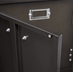 Metal Storage Cabinet Retro Style for Club Home Storage Lockers with 3/4/6 Doors