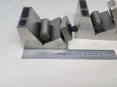 Pair Of Machinist V Blocks Fixtures 30 Degrees Jig Angle Block And Clamps