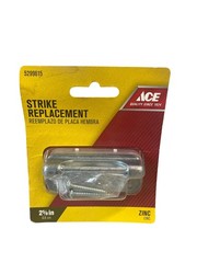 ACE 5299615 Zinc Plated Door Latch Strike Plate Replacement 2-5/8″ with Screws