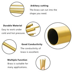 Tynulox H62 3/4″(19mm) OD Brass Tube 0.5mm Wall × 300mm Length 19 mm