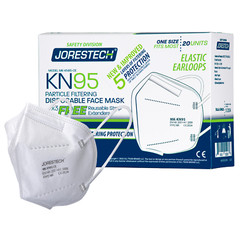 [20PCs] 5 Layer KN95 Disposable Face Mask Headband Style Individually Wrapped