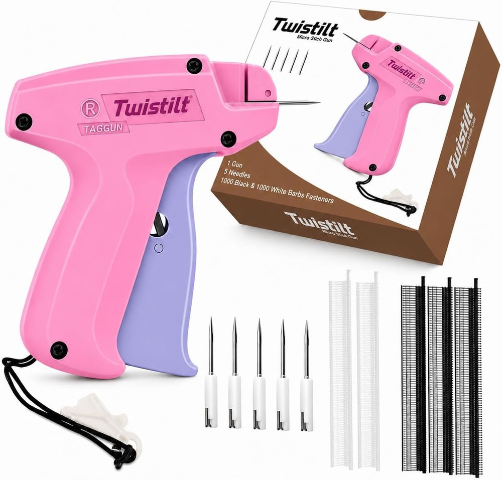 Stitch Gun for Clothes – Handheld Stitch Gun, No-Sew Hemming Tool & Tagging Gun