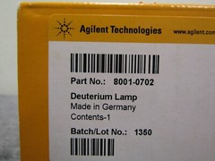 Agilent Crosslab 8001-0702 Deuterium Lamp
