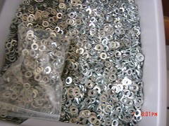 Qty (500) M6 Zinc Plated Steel Flat Washers, 6.4mm – ID X 12mm – OD