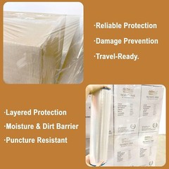 18″ x 1500FT 80 Gauge Pallet Wrap Heavy-Duty Stretch Film Clear Color Packaging
