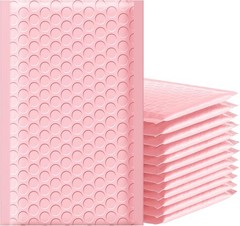Stylish 4×8 Inch Light Pink Bubble Mailers – 100pcs Reliable Packaging Solution