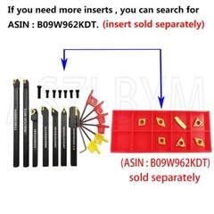 3/8″ 10mm Shank Indexable Carbide Lathe Turning Tool Holder Set Cutting Tools