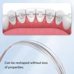 AZDENT Dental Orthodontic Lingual Retainer Wire Flat Strand Stainless Steel