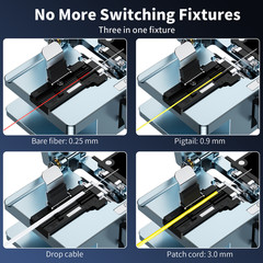 High Precision Fiber Optic Cutter, 16-Step Blade, 80,000 Cleaves