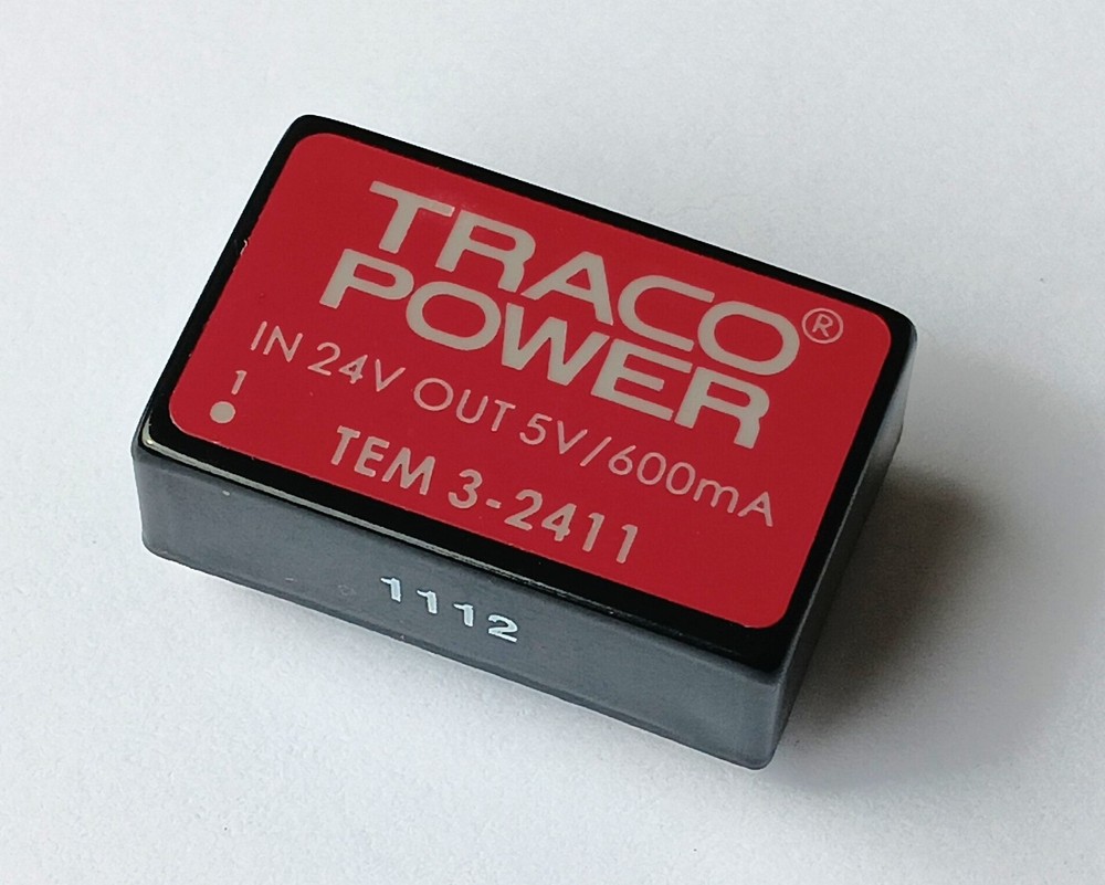DC/DC Converter TRACO TEM 3-2411 In 18V-36V / Out 5V 600mA, I/O Isolation 1.5kV