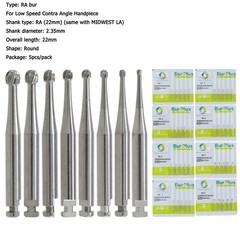 Dental RA Latch Round Burs Surgical Bur Carbide 2 4 6 For Low Speed Contra Angle