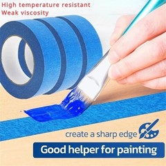 3 Rolls Blue Painter’s Tape 2 Inch x 60 Yards 5.5 Mil Masking Tape Clean Removal