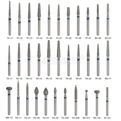 10Pcs Dental Diamond Burs FG Needle Taper TC-11EF Extra Fine Grit High Speed