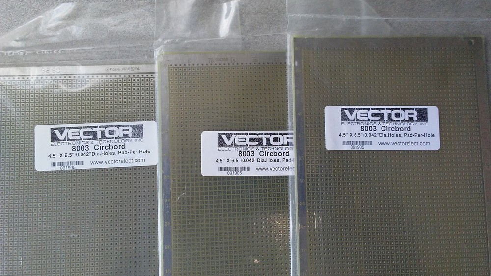 Vector 8003 Protoboard PCB 4.50″ × 6.50″ – New Sealed Lot of 3