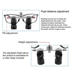 5X Dental Surgical Ergo Loupes Adjustable Working Distance Magnifying Glass US