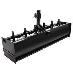 Powder Coated Steel 55″ Box Blade Scraper W/6 Scarifier Shank For Cat 0 Cat 1