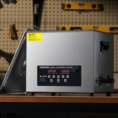 CREWORKS 15L Ultrasonic Cleaner with Control Panel 1-30 min. Timer & Degas Mode