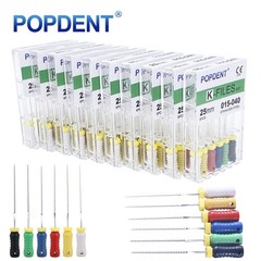 6pcs Dental stainless steel K/H-Files 21mm Files Endodontic Root Canal Hand use