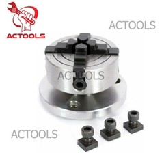 New Tilting Rotary Table 4″(100mm) + 70mm Independent Chuck 4 Jaws USA ACTOOLS