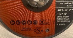 10 PCS- Box of Grinding Wheels-436698 Universal AG-D 7″ x 1/4″ x 7/8″ UP-Type 27