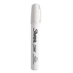 Sharpie Permanent Paint Marker, Medium Bullet Tip, White, 5/Pack