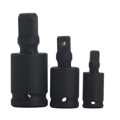 3PCS Impact Rated Universal Joint Socket Set 1/4″ 3/8″ 1/2″ Drive Swivel Adapter