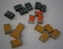 Lot of 17 Vishay CWR06HC106KB Cap Tant Solid 10uF 15V F CASE 10% SMD 0.1%FR 2.5