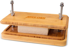 Bamboo Tofu Press, Built-In Drainage Grate & Removable Drip Tray, Adjustable Dua