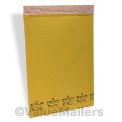 200 Eco-Lite Kraft Bubble Mailer Combo Pack – 100 #1 & 100 #2 – Envelopes