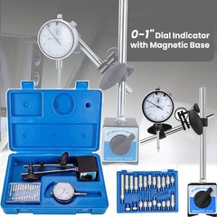 Dial Indicator with Magnetic Base 0.001″Precision Gauge Test Indicator Point Set