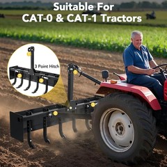 💎55″ Tow Behind Box Scraper Box Blade 3-Point Quick Hitch For Cat 0 Cat 1 Tract
