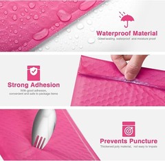 Poly Bubble Mailer 4×8″ 200pcs Mailing Padded Envelope Bags 4×7″ Hot Pink #000