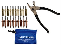 10 each C1/8 & C3/16 Cleco Fasteners (Made in USA) w/ Pliers & Pouch