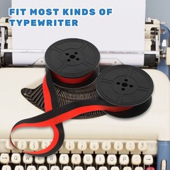 Nylon Typewriter Ribbon Set Easy to Install and Replace Red and Black Ink