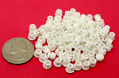3/16″ Hole Nylon Locking Panel Plugs Black/White Dome Cover 15/64″ Top Width