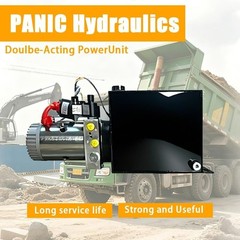 15 Quart 12V DC Double Acting Hydraulic Pump Power Unit (Steel) for Dump Trailer